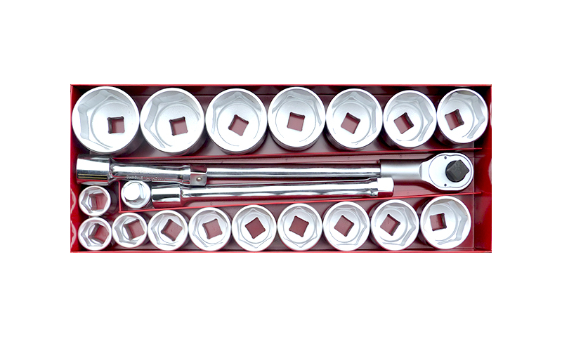 22 Piece 1" Drive Socket Set