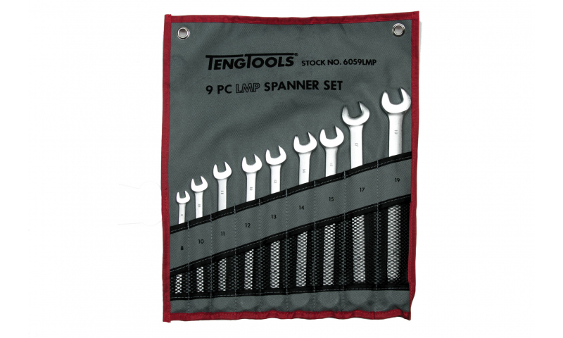 9 PIECE LONG COMBINATION SPANNER SET