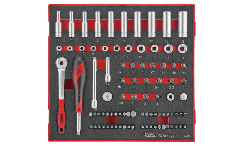 1/4" 89 PIECE DRIVE SOCKET SET