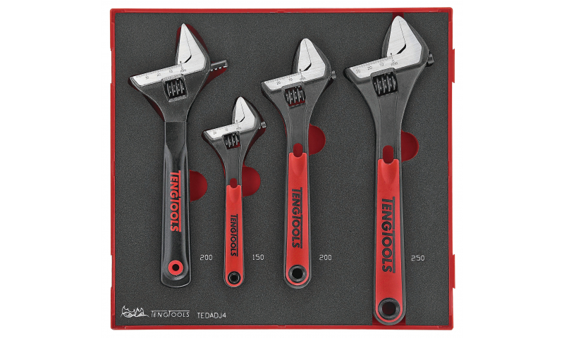 4 PIECE ADJUSTABLE WRENCH SET