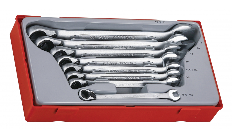 8 PIECE RATCHETING SPANNER SET